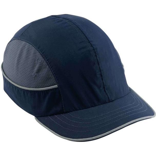 Skullerz 8950XL Bump Cap Hat - Recommended for: Industrial, Mechanic, Factory, Home, Baggage Handling - X-Large Size - Bump, Scrape, Head Protection - Navy - Comfortable, Impact Resistant, Machine Washable, Removable - 1 Each