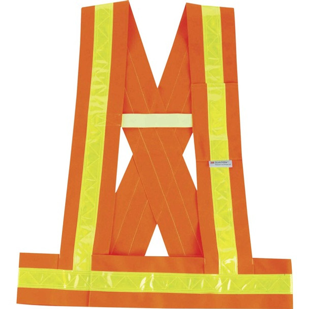 GloWear 8140BA Type O Class 1 Breakaway Sash - Medium/Large Size - Polyester - Orange - Pocket, Reflective - 1 Each