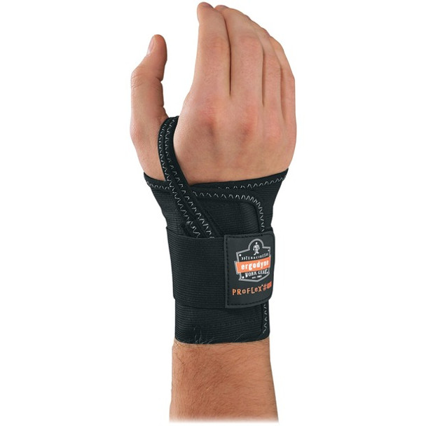 Ergodyne ProFlex 4000 Single-Strap Wrist Support - Right-handed - Strap Mount - Black