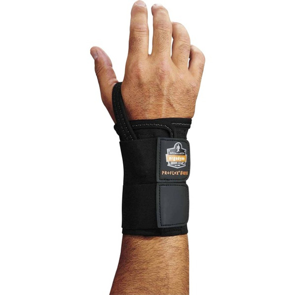 Ergodyne ProFlex 4010 Double Strap Wrist Support - Black - Elastic