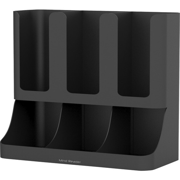 Mind Reader 6-compartment Condiment Organizer - 6 Compartment(s) - 15" Height x 11.5" Width6.5" Length - Black - Plastic - 1 Each