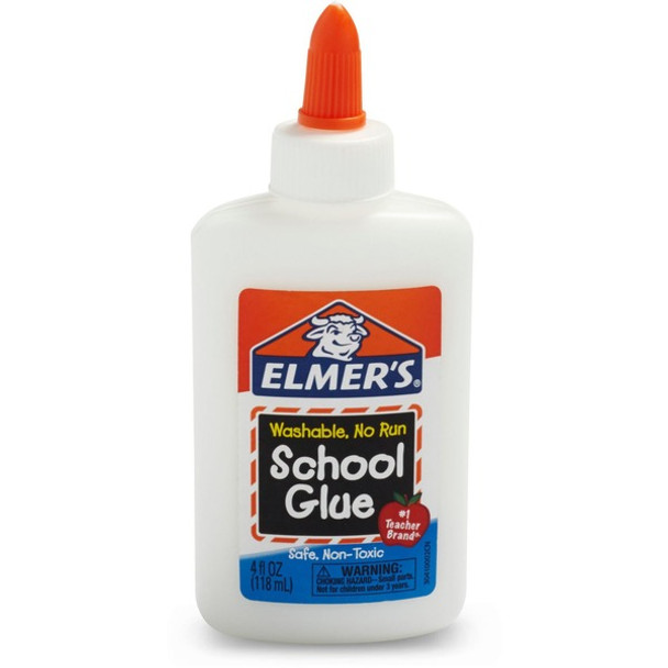 Elmer's Washable School Glue - 4 oz - 1 Each - White