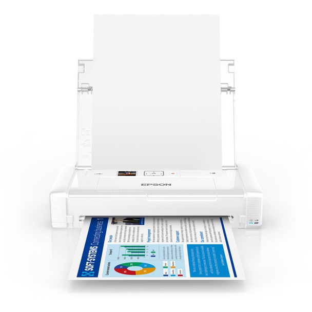 Epson WorkForce EC-C110 Portable Inkjet Printer - Color - 5760 x 1440 dpi Print - 20 Sheets Input - Wireless LAN - Mopria, Apple AirPrint, Wi-Fi Direct, Epson iPrint, Epson Connect, Google Cloud Print - Plain Paper Print - USB