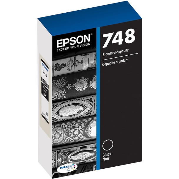 Epson DURABrite Pro 748 Original Standard Yield Inkjet Ink Cartridge - Black - 1 Each - 2500 Pages