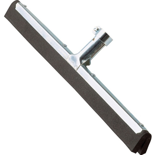 Ettore Wipe 'n Dry Floor Squeegee - 22" Rubber Blade - Durable, Rust Resistant, Long Lasting - Steel Gray