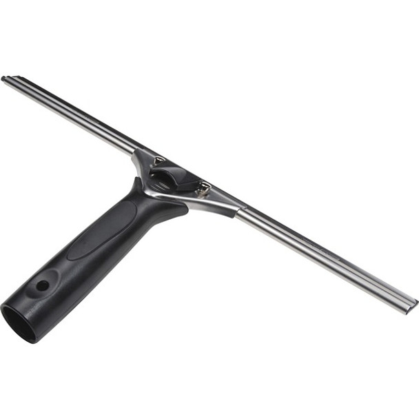 Ettore Pro+ Squeegee - Rubber Blade - Ergonomic Handle, Changeable Blade, Non-slip Grip, Streak-free - Black, Silver