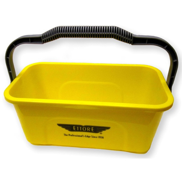 Ettore Super Compact Bucket - 12 quart - Heavy Duty, Sturdy Handle, Compact, Ergonomic Grip - 7.3" x 17.5" - Yellow - 1 Each