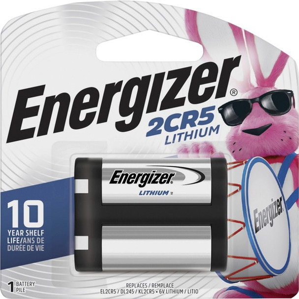 Energizer 2CR5 Batteries, 1 Pack - For Camera - 6 V DC - 1300 mAh - Lithium (Li) - 1 / Pack