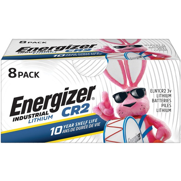 Energizer Industrial CR2 Lithium Batteries - For Laser Pointer, Glucose Monitor, Digital Thermometer - CR2 - 8 / Pack