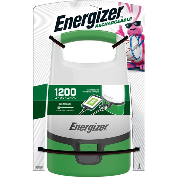 Energizer Vision Recharge LED Lantern - LED - 1200 lm Lumen - Lithium Ion (Li-Ion) - Battery Rechargeable - Battery - Green