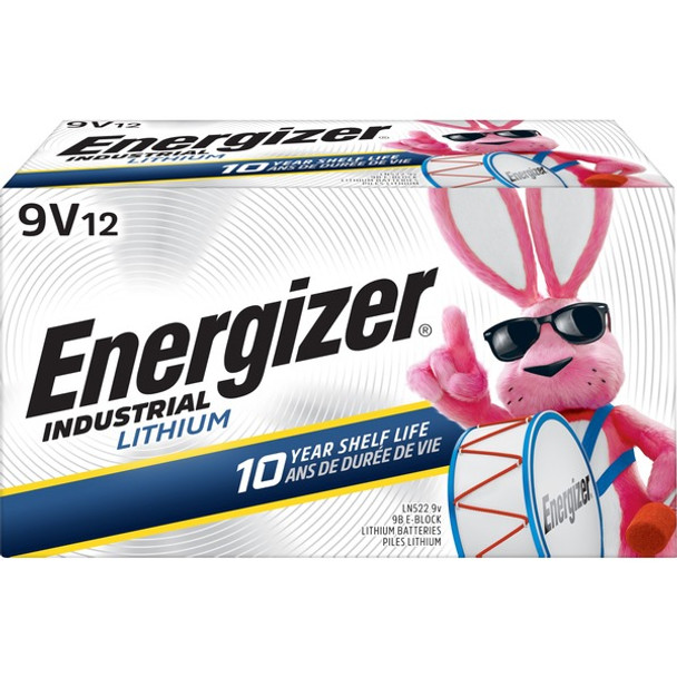 Energizer Industrial 9-volt Lithium Batteries - 9V - 9 V - 12 / Pack