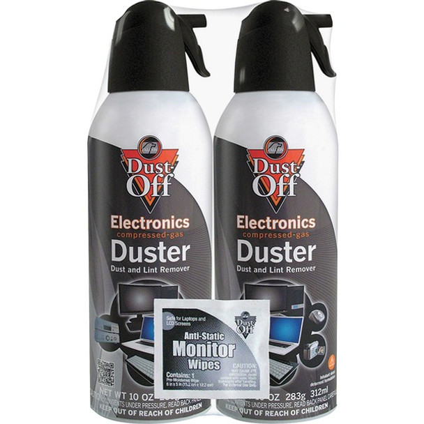 Falcon Dust-Off Compressed Gas Duster - Ozone-safe, Moisture-free - 2 / Pack