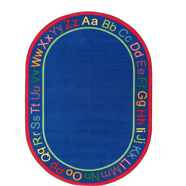 Flagship Carpets Know Your ABCs Oval Rug - 8.33" Length x 5.83" Width - Oval - Multicolor - Nylon