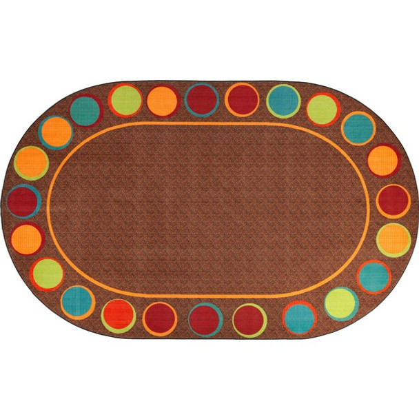 Flagship Carpets Calm Sitting Spots Oval Rug - Classic - 12 ft Length x 90" Width - Oval - Multicolor - Nylon