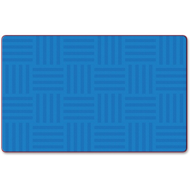 Flagship Carpets Solid Color Hashtag Rug - 13.16 ft Length x 10.75 ft Width - Blue