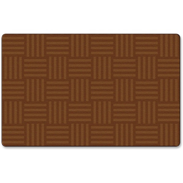 Flagship Carpets Solid Color Hashtag Rug - 13.16 ft Length x 10.75 ft Width - Chocolate