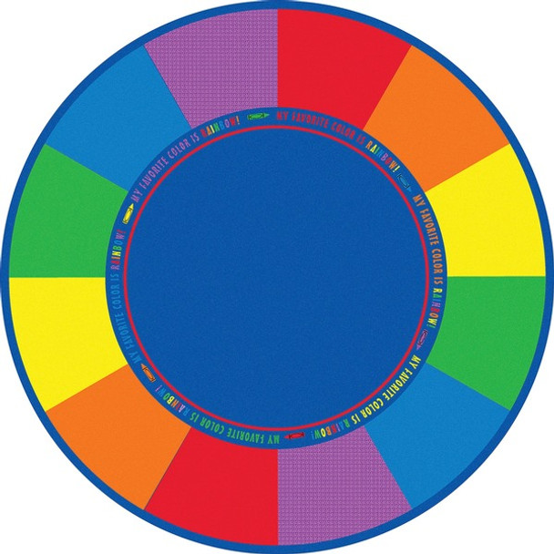 Flagship Carpets Favorite Color Round Seating Rug - 72" Diameter - Round - Multicolor
