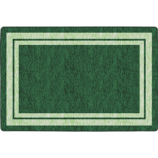 Flagship Carpets Double Light Tone Border Clover Rug - 100" Length x 72" Width x 0.50" Thickness - Rectangle - Green