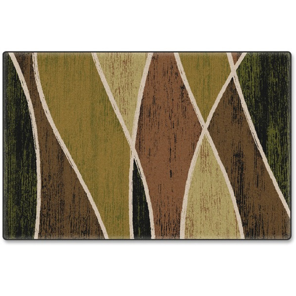 Flagship Carpets Green Waterford Design Rug - 72" Length x 48" Width - Green - Fiber, Nylon