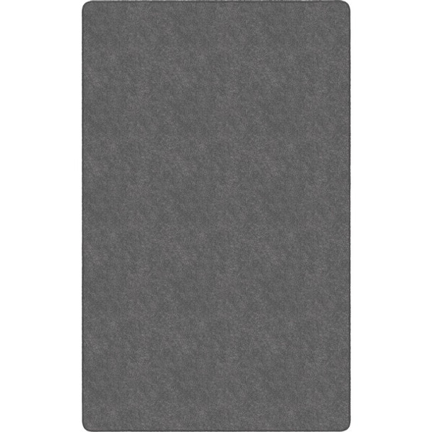 Flagship Carpets Amerisoft Solid Color Rug - 48" Length x 72" Width - Rectangle - Gray - Polyester, Nylon