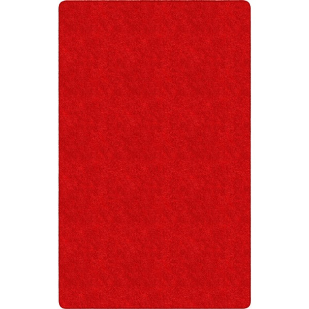 Flagship Carpets Amerisoft Solid Color Rug - 48" Length x 72" Width - Rectangle - Classic Red - Polyester, Nylon
