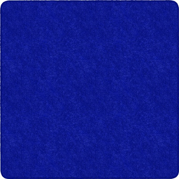 Flagship Carpets Amerisoft Solid Color Rug - 72" Length x 72" Width - Square - Royal Blue - Polyester, Nylon