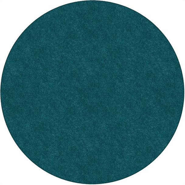 Flagship Carpets Amerisoft Solid Color Rug - 72" Diameter - Round - Marine Blue - Nylon, Polyester