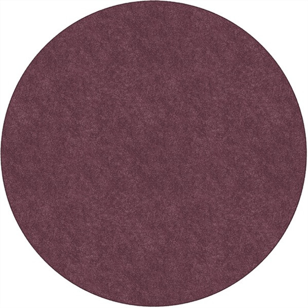 Flagship Carpets Amerisoft Solid Color Rug - 72" Diameter - Round - Plum - Nylon, Polyester