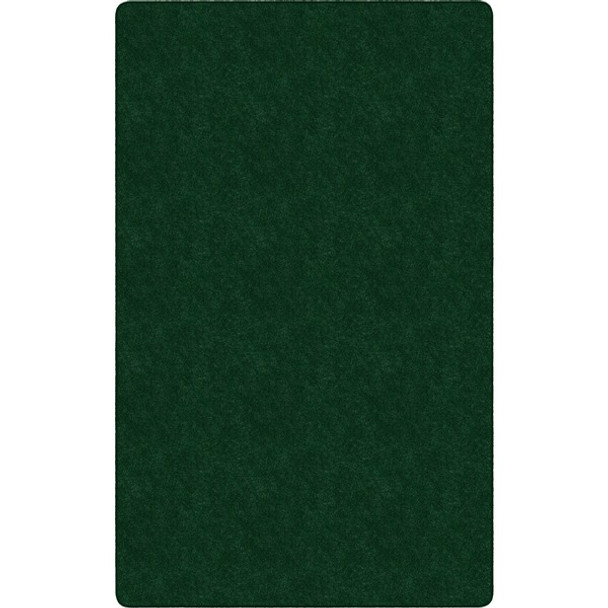 Flagship Carpets Amerisoft Solid Color Rug - 108" Length x 72" Width - Rectangle - Emerald Green - Nylon, Polyester