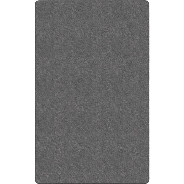 Flagship Carpets Amerisoft Solid Color Rug - 108" Length x 72" Width - Rectangle - Gray - Nylon, Polyester