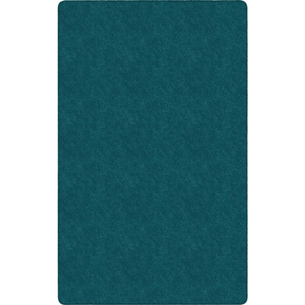 Flagship Carpets Amerisoft Solid Color Rug - 108" Length x 72" Width - Rectangle - Marine Blue - Nylon, Polyester