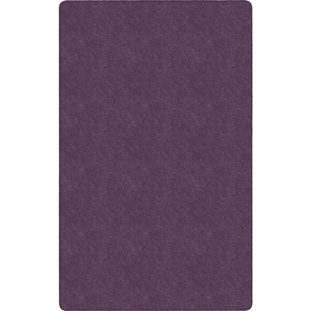 Flagship Carpets Amerisoft Solid Color Rug - 108" Length x 72" Width - Rectangle - Purple - Nylon, Polyester