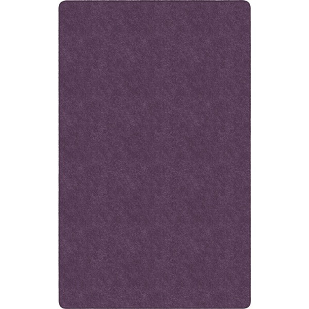 Flagship Carpets Amerisoft Solid Color Rug - 12 ft Length x 90" Width - Rectangle - Purple - Nylon, Polyester