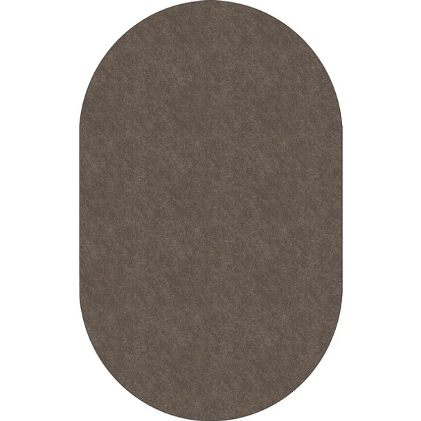 Flagship Carpets Amerisoft Solid Color Rug - 12 ft Length x 90" Width - Oval - Wheat - Nylon, Polyester