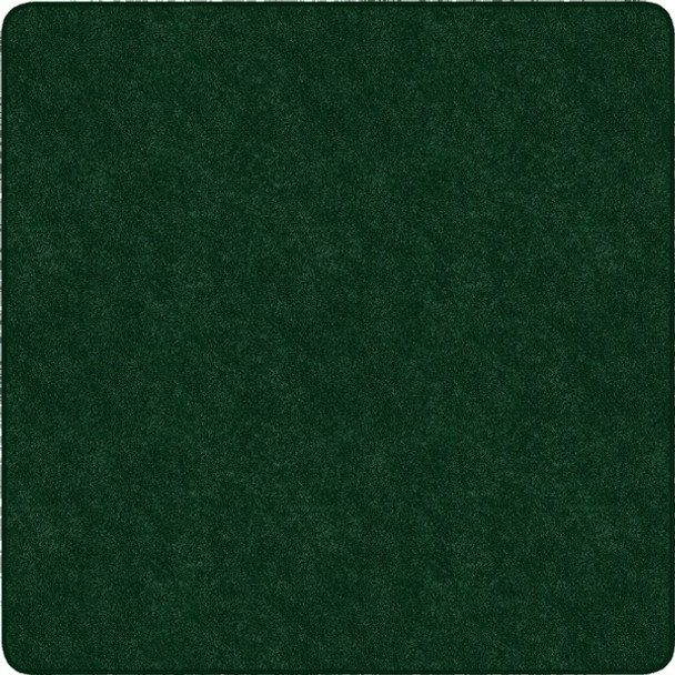Flagship Carpets Amerisoft Solid Color Rug - 12 ft Length x 12 ft Width - Square - Emerald Green - Nylon, Polyester