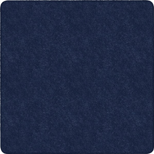 Flagship Carpets Amerisoft Solid Color Rug - 12 ft Length x 12 ft Width - Square - Navy Blue - Nylon, Polyester