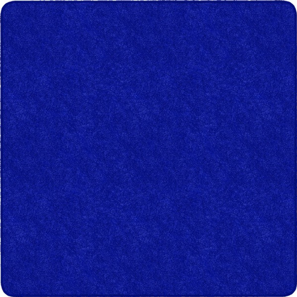 Flagship Carpets Amerisoft Solid Color Rug - 12 ft Length x 12 ft Width - Square - Royal Blue - Nylon, Polyester