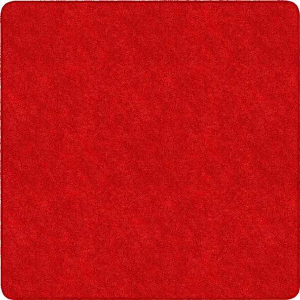 Flagship Carpets Amerisoft Solid Color Rug - 12 ft Length x 12 ft Width - Square - Classic Red - Nylon, Polyester