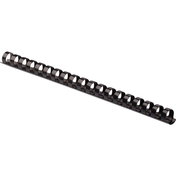 Fellowes Plastic Binding Combs - 0.6" Height x 10.8" Width x 0.6" Depth - 0.62" Maximum Capacity - 120 x Sheet Capacity - For Letter 8 1/2" x 11" Sheet - Round - Black - Plastic