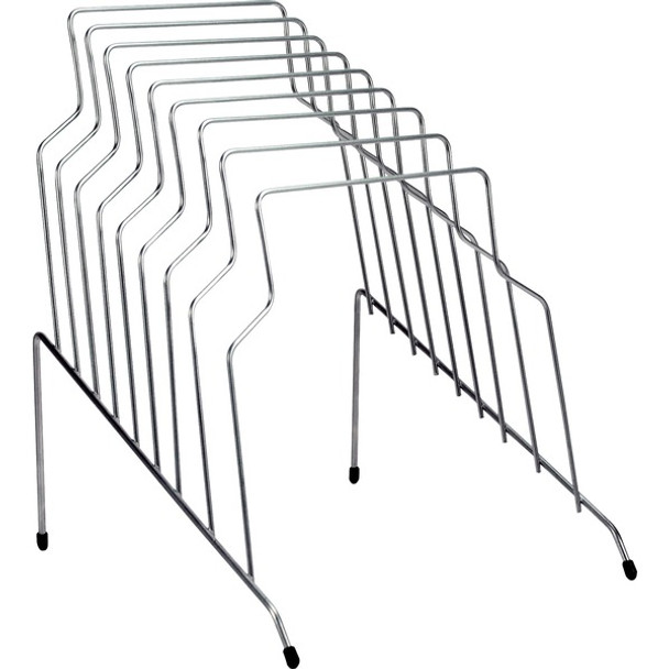 Fellowes Wire Step File&reg; - 8 Compartment(s) - 8 Divider(s) - 11.8" Height x 10.1" Width x 12.1" DepthDesktop - Silver - Steel - 1 Each