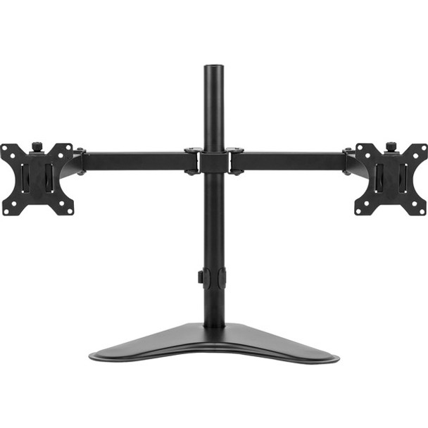 Fellowes Professional Series Freestanding Dual Horizontal Monitor Arm - Up to 27" Screen Support - 17.60 lb Load Capacity35" Width - Freestanding - Black