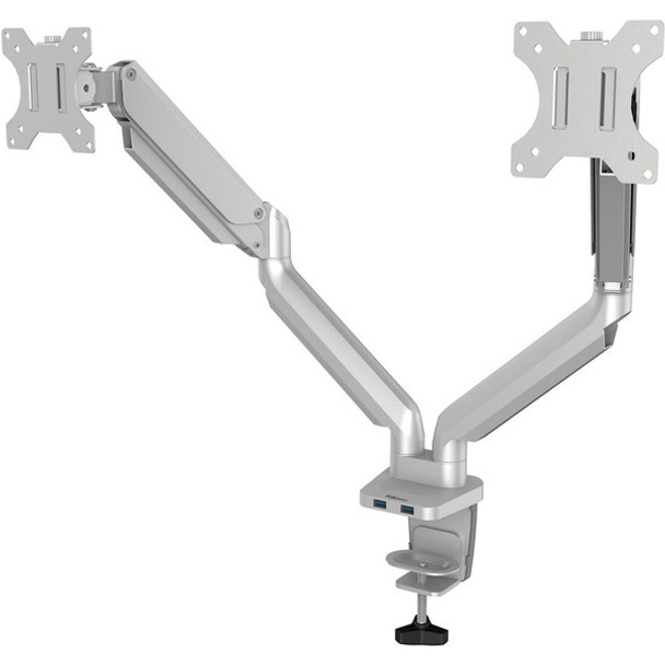 Fellowes Platinum Series Dual Monitor Arm - Silver - 2 Display(s) Supported - 27" Screen Support - 40 lb Load Capacity - 1 Each