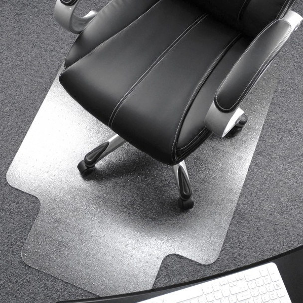 Ultimat&reg; Polycarbonate Lipped Chair Mat for Carpets up to 1/2" - 48" x 53" - Clear Lipped Polycarbonate Chair Mat For Carpets - 53" L x 48" W x 0.085" D