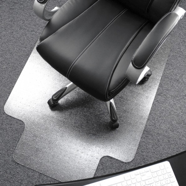 Ultimat&reg; Polycarbonate Lipped Chair Mat for Carpets up to 1/2" - 48" x 60" - Clear Lipped Polycarbonate Chair Mat For Carpets - 60" L x 48" W x 0.085" D