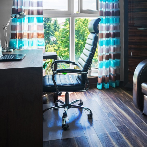 Ultimat&reg; Polycarbonate Rectangular Chair Mat for Hard Floor - 48" x 53" - Home, Office, Hardwood Floor, Floor, Hard Floor - 53" Length x 48" Width x 75 mil Depth x 75 mil Thickness - Rectangular - Polycarbonate - Clear - 1Each - TAA Compliant