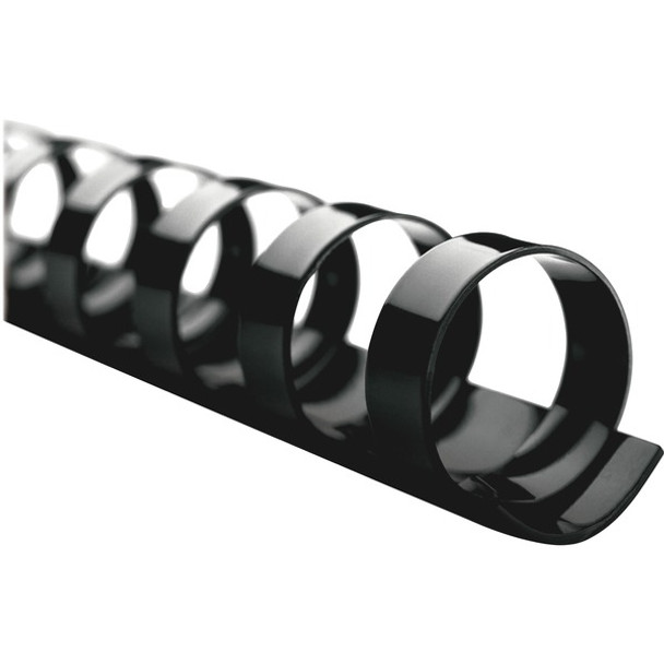 GBC CombBind Binding Spines - 0.75" Maximum Capacity - 160 x Sheet Capacity - For Legal 8 1/2" x 11" Sheet - 19 x Rings - Black - Plastic - 100 / Box