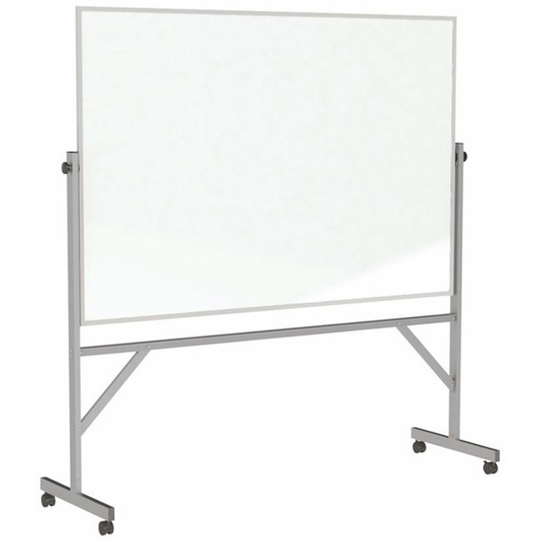 Ghent Dry Erase Board - 72" (6 ft) Width x 48" (4 ft) Height - White Surface - Satin Aluminum Frame - Rectangle - Vertical - Assembly Required - 1 Each - TAA Compliant