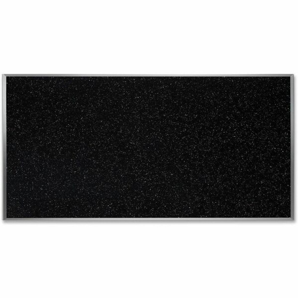 Ghent Confetti Rubber Tackboard - 48" Height x 96" Width - Rubber Surface - Self-healing, Stain Resistant, Fade Resistant - Aluminum Frame - 1 Each