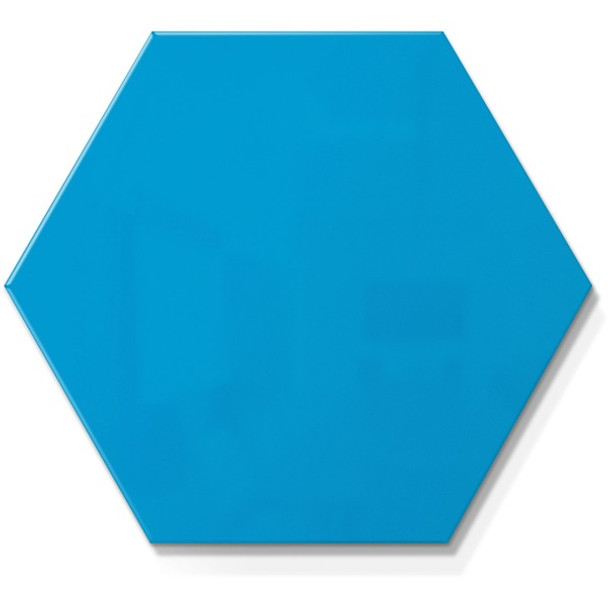 Ghent Powder-Coated Hex Steel Whiteboards - 21" (1.7 ft) Width x 18" (1.5 ft) Height - Blue Steel Surface - Hexagonal - Magnetic - 1 Each