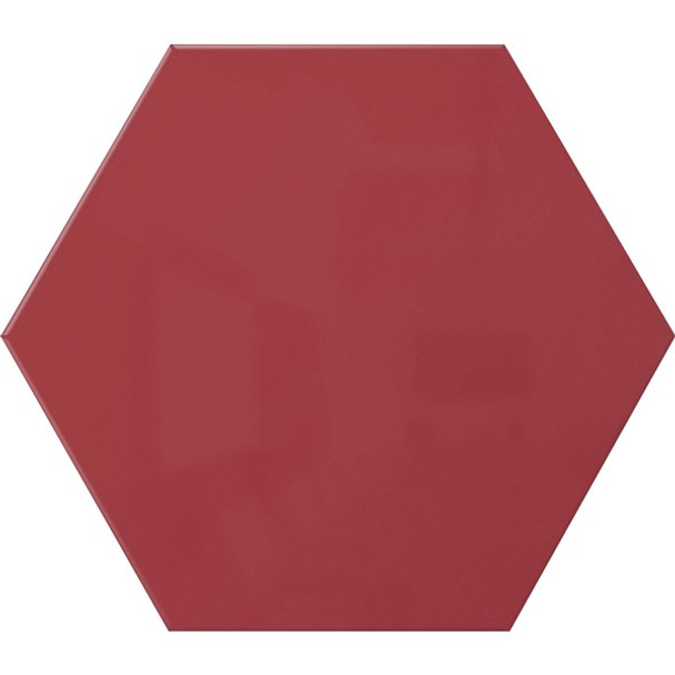 Ghent Powder-Coated Hex Steel Whiteboards - 21" (1.7 ft) Width x 18" (1.5 ft) Height - Red Steel Surface - Hexagonal - Magnetic - 1 Each